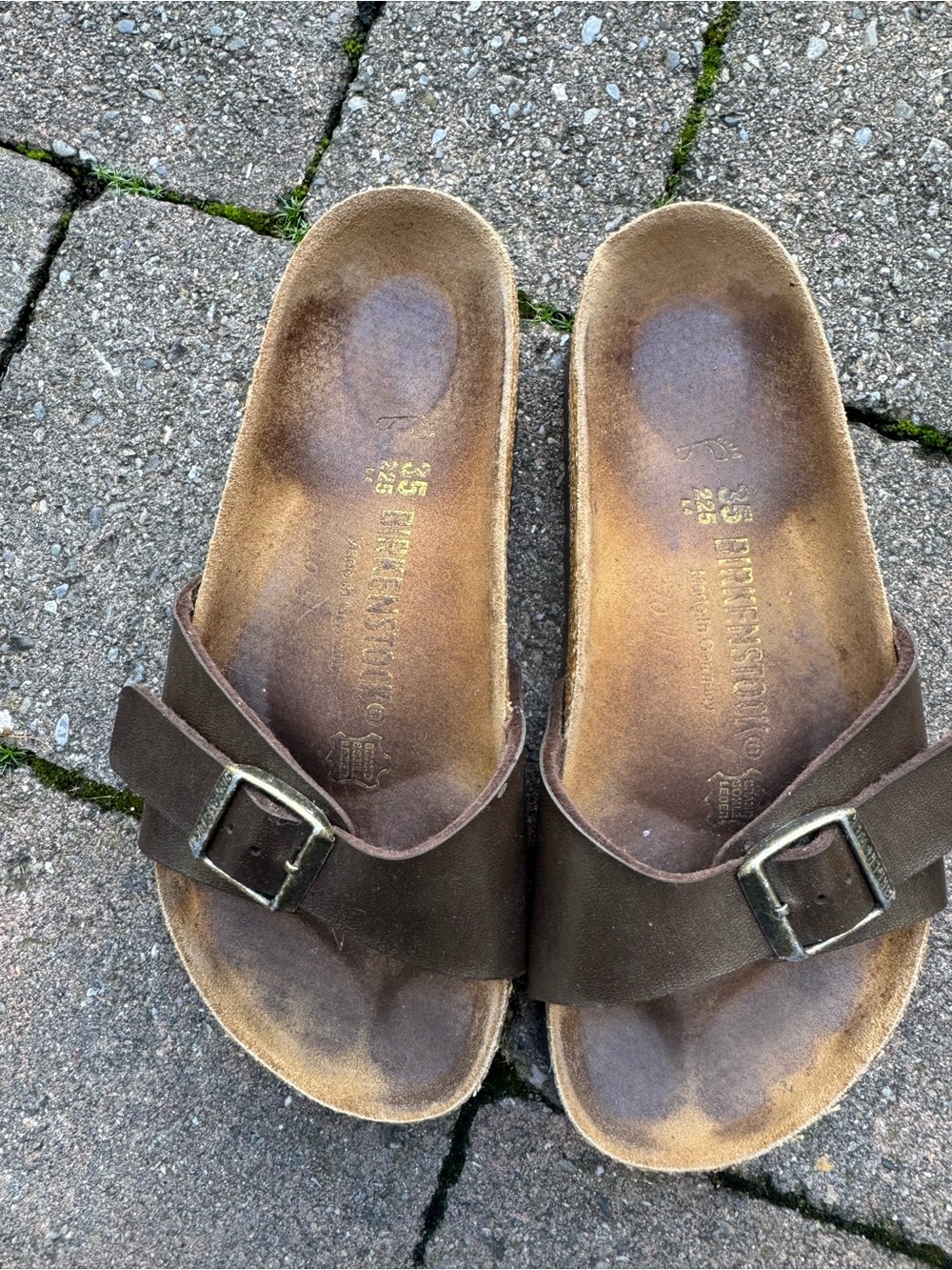 Birkenstock Brown Single-Buckle Slide Sandals